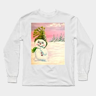 Cute Snowman Long Sleeve T-Shirt